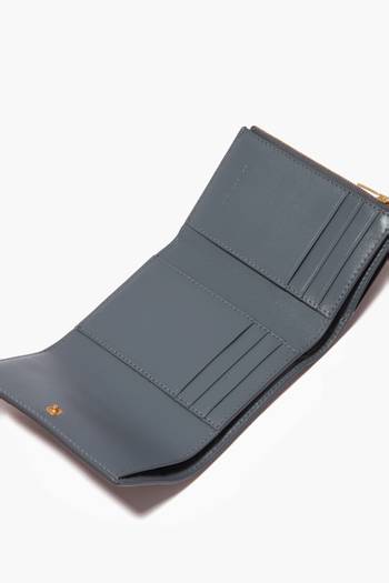 hover state of Tri-fold Zip Wallet in Intrecciato Nappa         