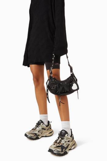 hover state of XS Le Cagole Shoulder Bag in Arena Lambskin