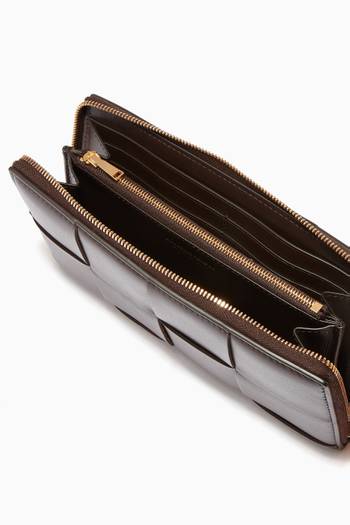 hover state of Zip-around Wallet in Intrecciato Nappa       