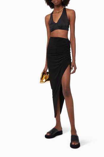 hover state of Side Drape Maxi Skirt   