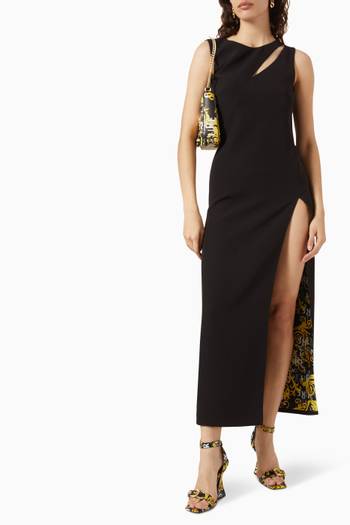 hover state of Cut-out Maxi Dress in Stretch Cady