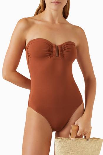 hover state of Cassiopée Bustier One-piece Swimsuit