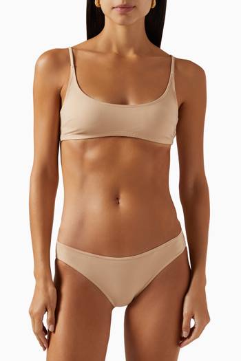 hover state of Sporty Bandeau Bikini Top in Micro-fibre Jersey