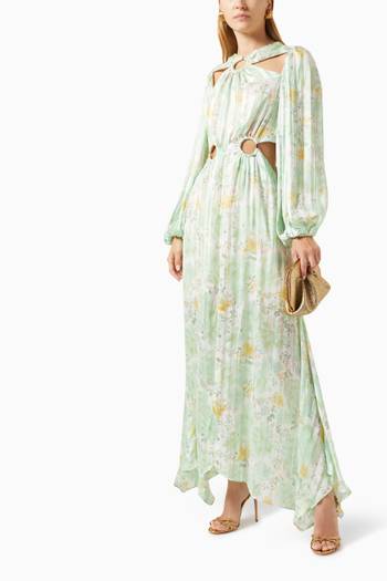 hover state of Brea Cut-out Maxi Dress