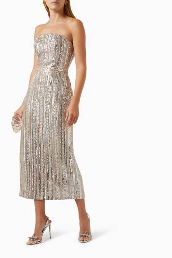 hover state of Embellished Strapless Gown