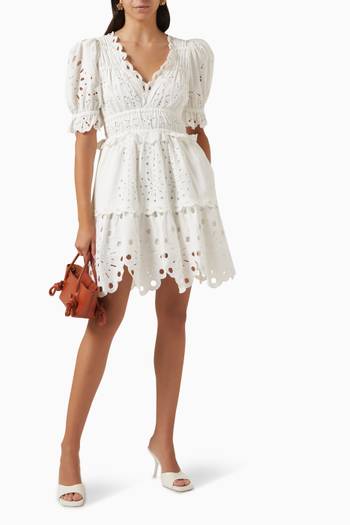 hover state of Addie Eyelet Mini Dress in Cotton