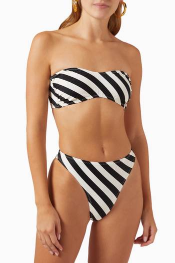 hover state of Sunglass Bandeau Bikini Top in Stretch-nylon