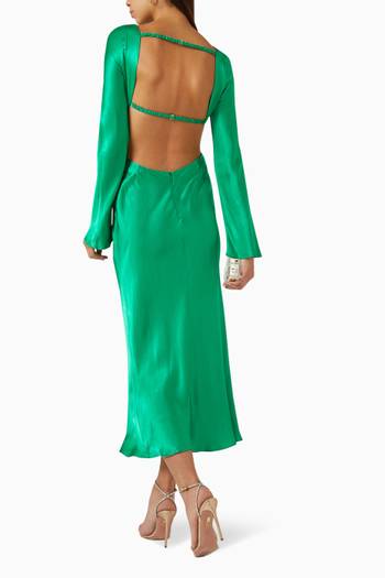 hover state of Lana Open Back Midi Dress