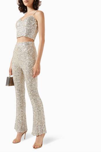 hover state of Flared Pants in Sequin