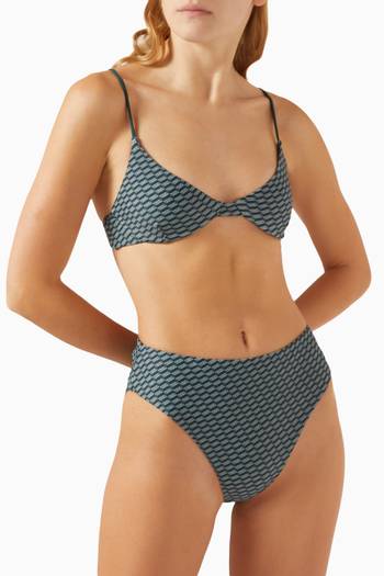 hover state of Bellamy Monogram Balconette Bikini Top