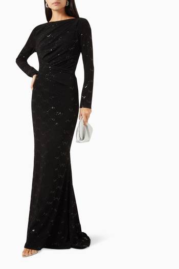 hover state of Sequin-embellished Gown