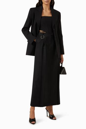 hover state of Maxi Buckle Skirt in Wool Blend