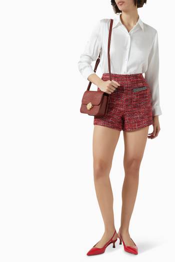 hover state of Italete Mid-rise Shorts in Tweed