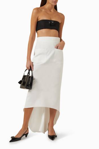 hover state of Asymmetrical Midi Skirt in Cotton
