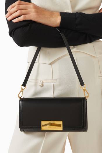 hover state of Mini Diamond Shoulder Bag in Leather
