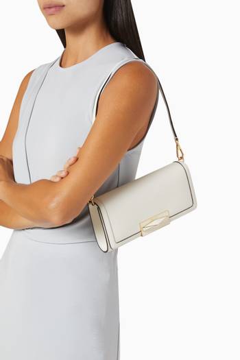 hover state of Mini Diamond Shoulder Bag in Calf Leather