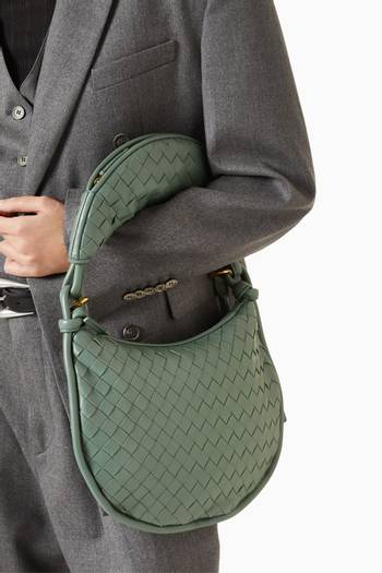 hover state of Medium Gemelli Shoulder Bag in Intrecciato Leather
