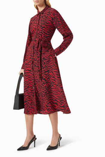 hover state of Animal-print Shirt Dress in Viscose