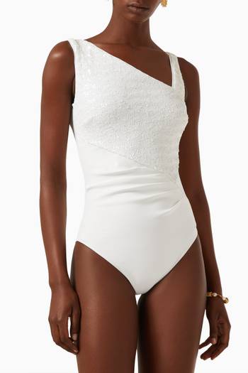 hover state of Wudu Paillettes One-piece Swimsuit