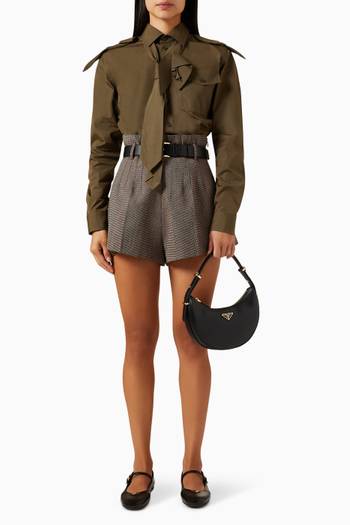 hover state of High-waisted Shorts in Virgin Wool