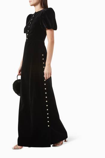 hover state of The Confessional Dress in Cotton Velvet