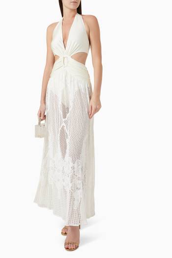 hover state of Cut-out Beach Maxi Dress in Lace