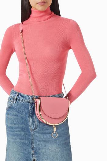 hover state of Small Mara Evening Crossbody Bag in Leather