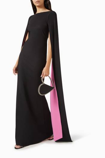 hover state of Elongated-sleeve Maxi Dress in Jersey