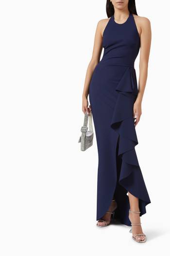 hover state of Taffeta-sleeves Maxi Dress in Jersey