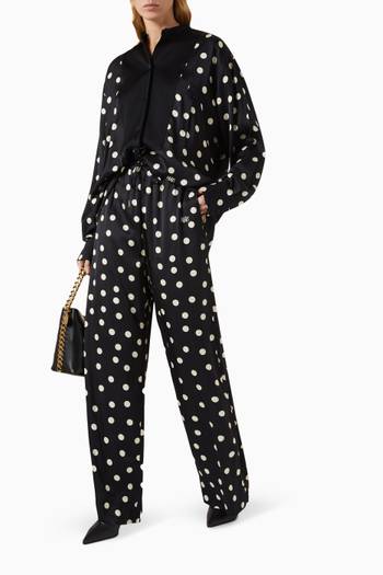 hover state of Polka-dot Wide-leg Pants in Viscose