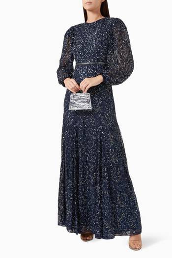 hover state of Beaded Sequin-embellished Maxi Dress