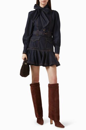 hover state of Flip Dress in Denim