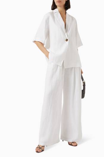 hover state of Nala Resort Shirt in Linen