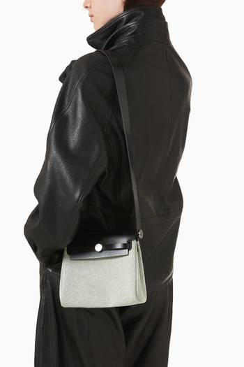 hover state of Unused Mini Herbag 20 in Canvas & Vache Hunter Leather