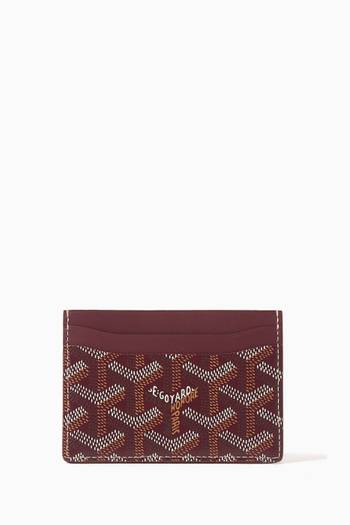 hover state of Unused Limited Edition Saint Sulpice Card Wallet in Goyardine Canvas