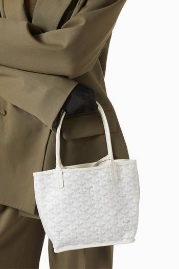 hover state of Unused Mini Anjou Tote Bag in Goyardine Canvas