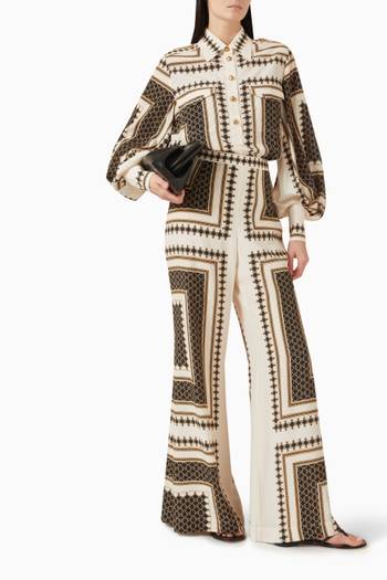 hover state of Printed Pocket Blouse