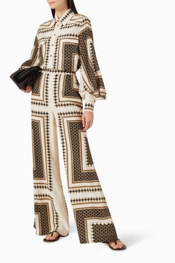 hover state of Printed Wide-leg Pants
