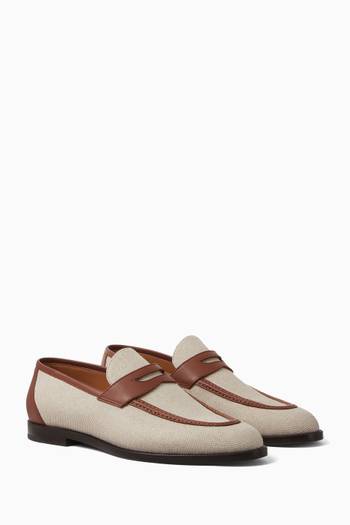 hover state of Sergio Loafers in Cotton & Linen