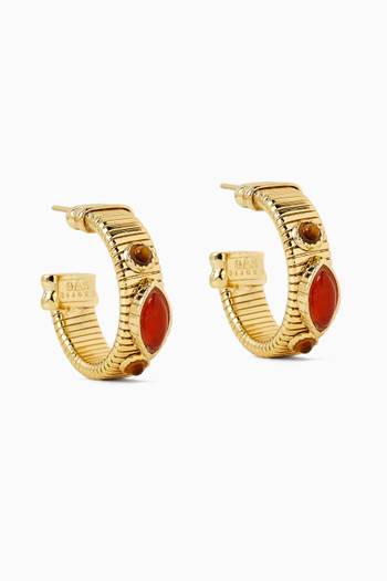 Strada Hoop Earrings in Gold-plated Metal