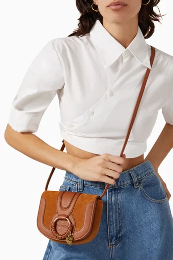 Mini Hana Crossbody Bag in Leather & Suede