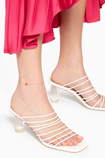 Cleo Dark Pink Opal & Diamond Anklet    