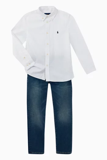 Slim-Fit Cotton Oxford Shirt   