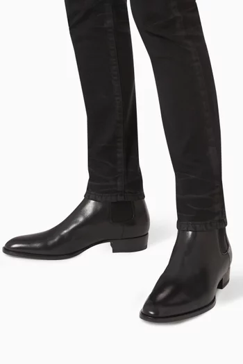 Wyatt Chelsea Boots in Calfskin Leather   