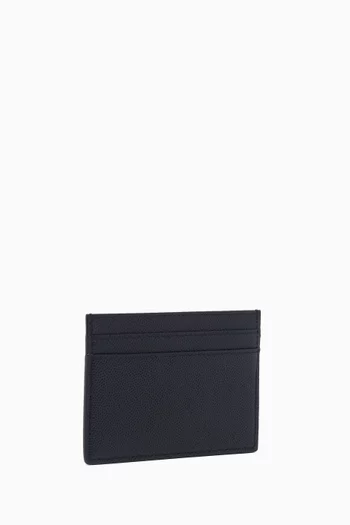 Monogram Card Case in Grain De Poudre Embossed Leather     