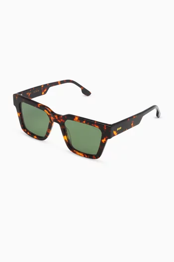 Bob Tortoise Square Sunglasses in Acetate    