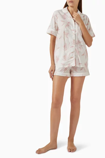 Deia-print Short Pyjama Set in Cotton