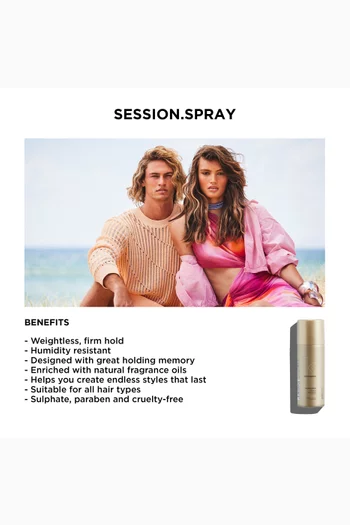 SESSION.SPRAY – Strong Hold Finishing Spray for All Hair Types, 100ml