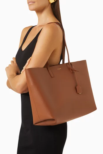 E/W Shopping Bag in Leather   