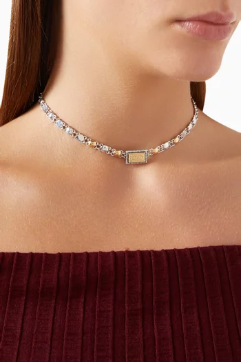 Enchantment Choker in 18kt Gold and Sterling Silver